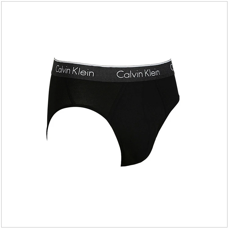 商品[国内直发] Calvin Klein|Calvin Klein 卡尔文 克莱恩 黑色尼龙弹性纤维男士弹力三角内裤 NB1004-001,价格¥306,第4张图片详细描述