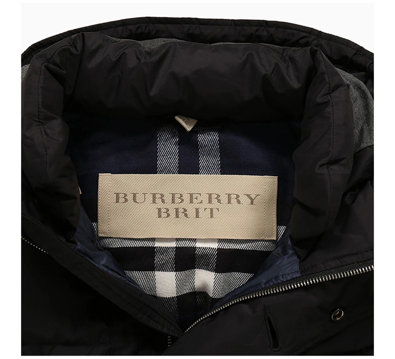 商品[国内直发] Burberry|BURBERRY 黑色男士羽绒服 3998239,价格¥7536,第5张图片详细描述