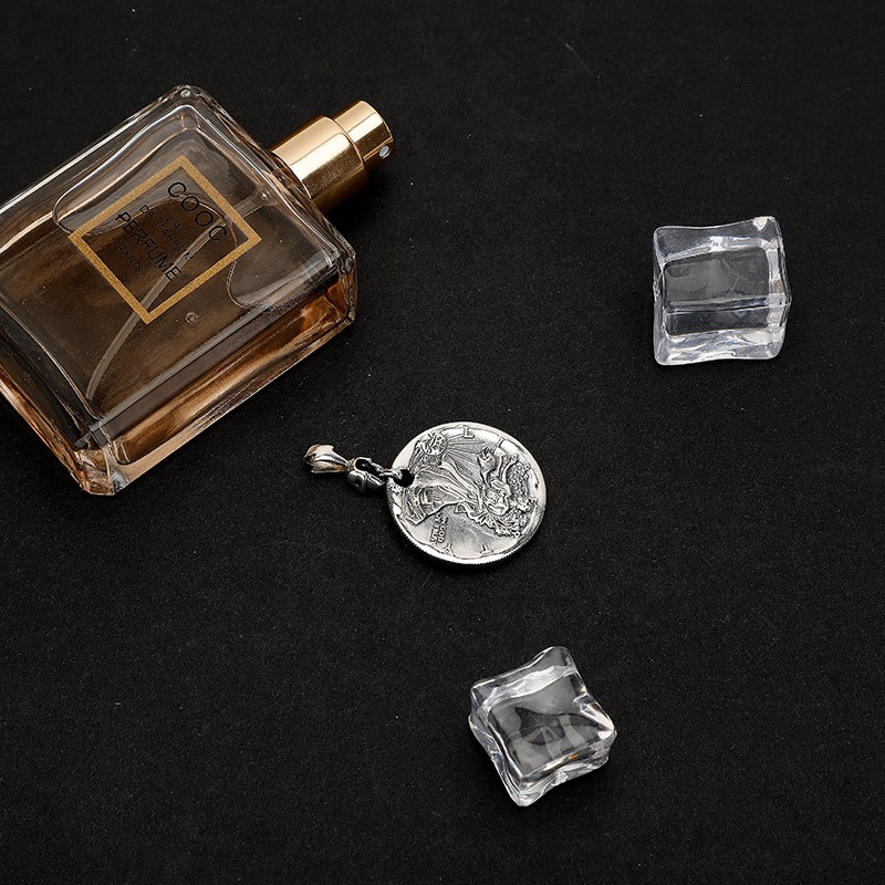 商品[国内直发] MYFD|MYFD 项链男女同款S925银复古风闪电 印第安风格硬币 吊坠,价格¥89,第3张图片详细描述