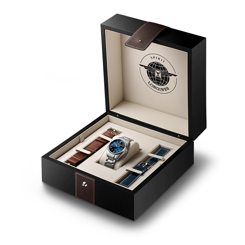 商品Longines|现货 LONGINES浪琴 浪琴先行者系列男士自动机械腕表套装蓝盘 40毫米,价格¥14357,第6张图片详细描述
