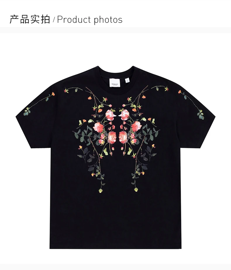 商品Burberry|BURBERRY 女士黑色棉短袖 8037295,价格¥2654,第4张图片详细描述