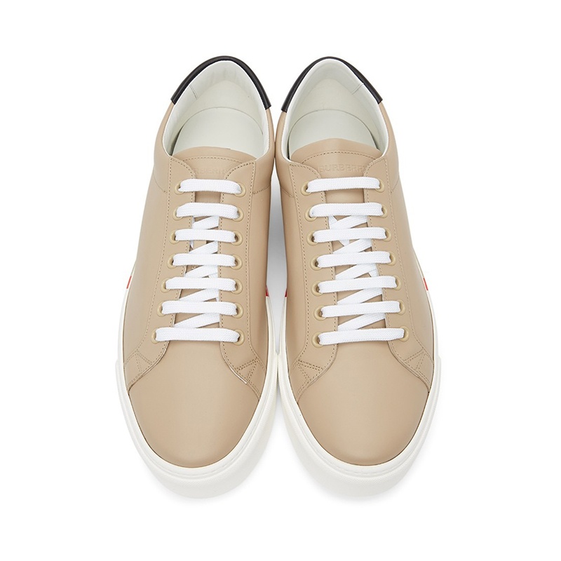 商品Burberry|奥莱 博柏利 男士皮革条纹装饰运动鞋(3色可选）,价格¥3201,第5张图片详细描述