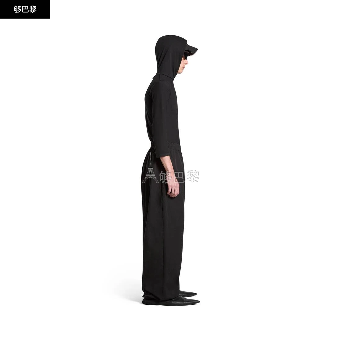 商品Balenciaga|【预售】 巴黎世家 25春夏 男士 休闲裤 Large Pyjama Pants in Black 791050TQM051000 ,价格¥8402,第5张图片详细描述
