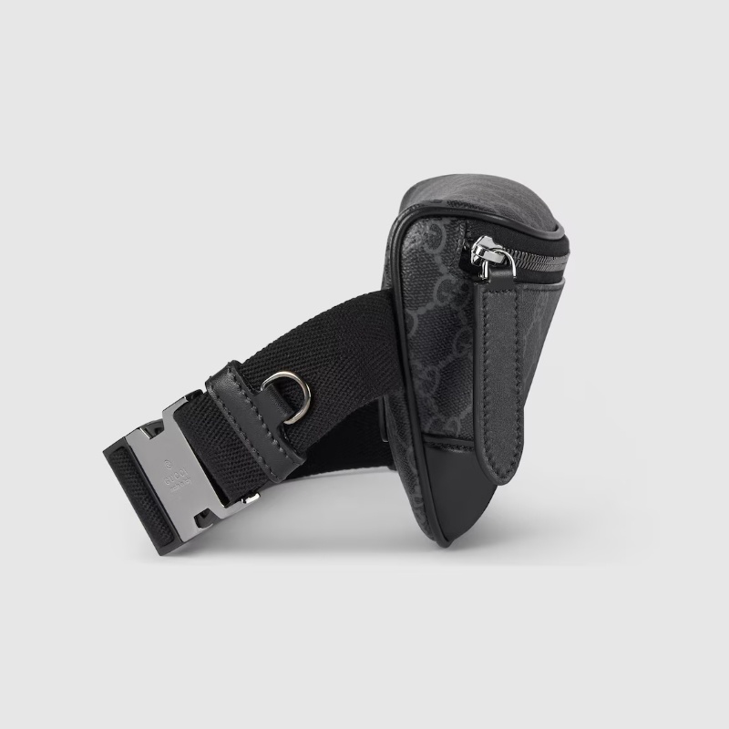 商品Gucci|古驰男士黑色皮革Emblem小号腰包 821165FAED91000,价格¥9388,第12张图片详细描述