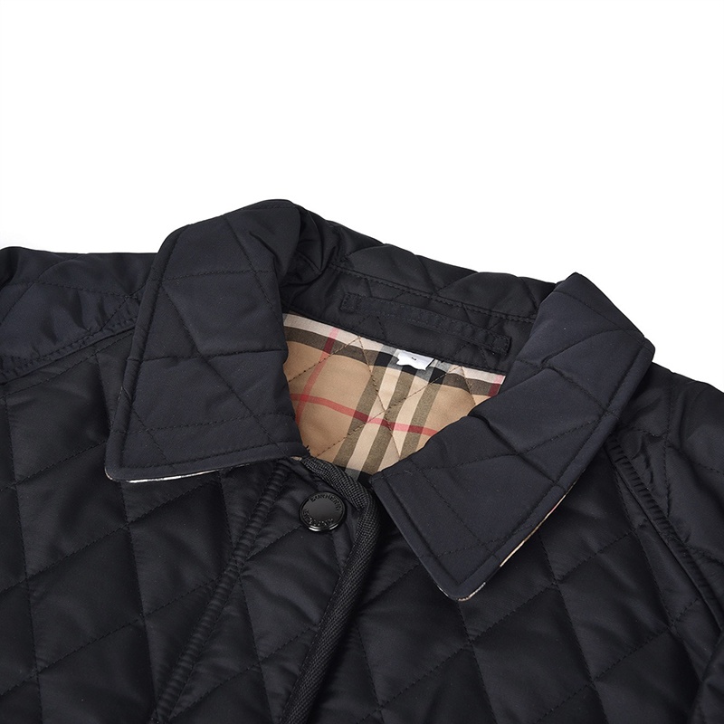 商品Burberry|【现货】博柏利 女士黑色尼龙绗缝羽绒服 80734181,价格¥4328,第2张图片详细描述