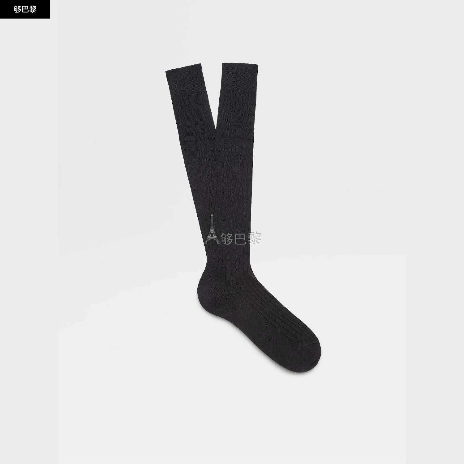 商品Zegna|【预售】 杰尼亚 24秋冬 男士 袜子 Navy Blue Cotton Socks N4V10-010-402,价格¥746,第3张图片详细描述