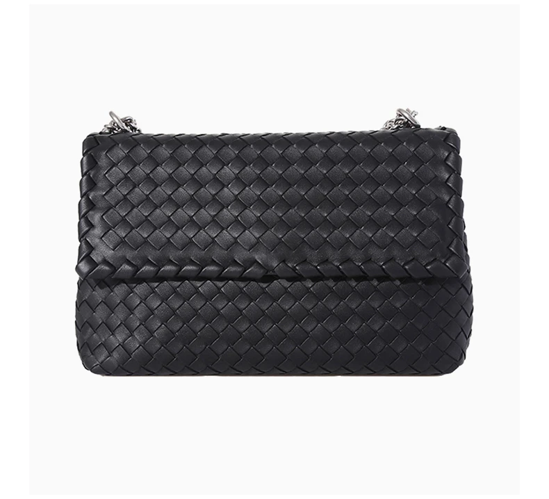 商品[国内直发] Bottega Veneta|BOTTEGA VENETA 黑色女士斜挎包 386498-VO0BG-8806,价格¥17259,第6张图片详细描述