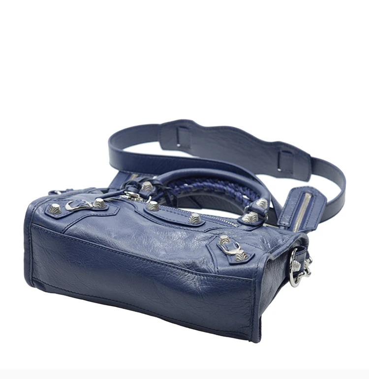 商品[国内直发] Balenciaga|Balenciaga 巴黎世家 女士蓝色羊皮手提斜挎包 309544-D94JN-1365,价格¥8123,第7张图片详细描述