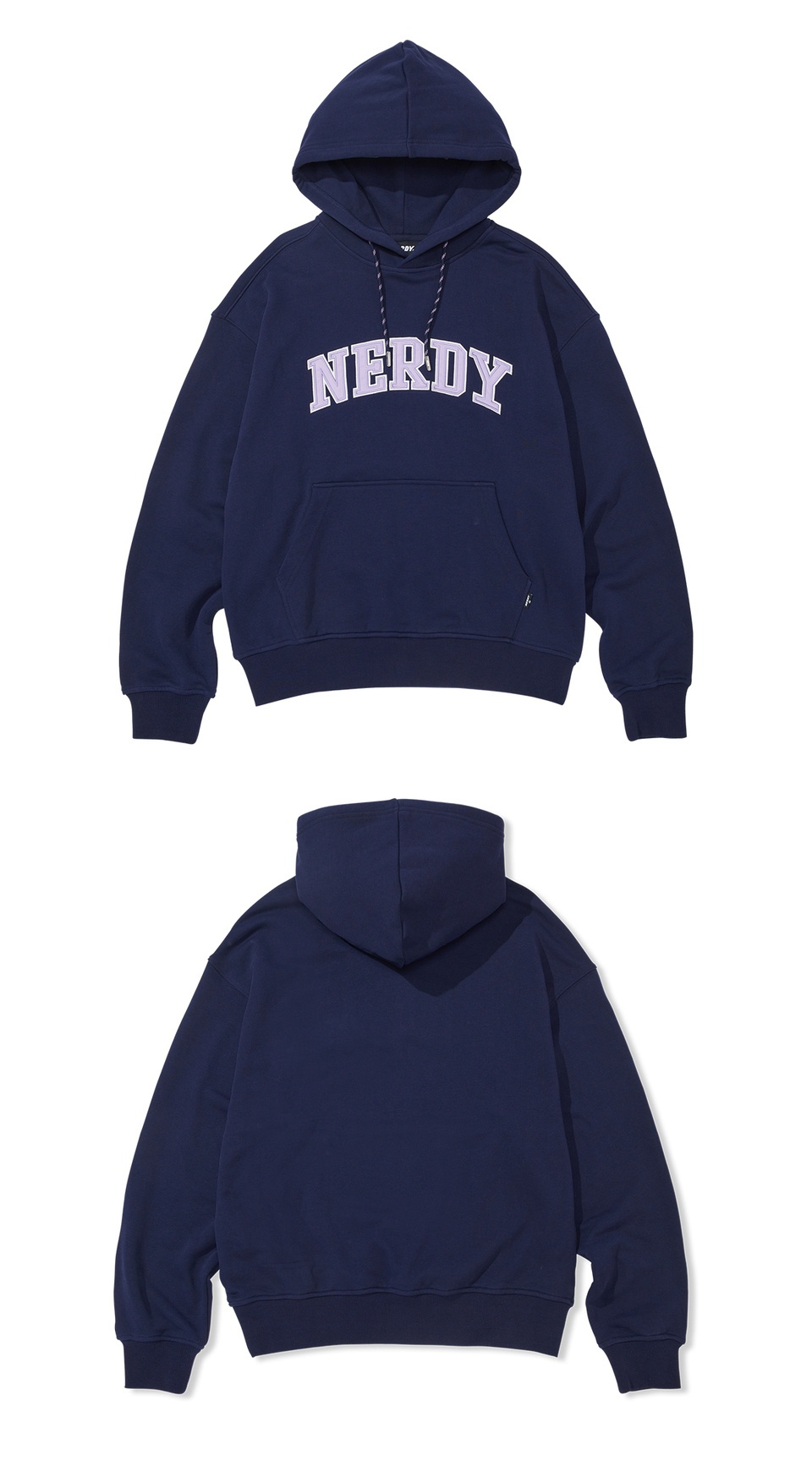 商品NERDY|【享贝家】NERDY 新款情侣款连帽卫衣运动卫衣 奶白\深绿色\白色\藏蓝色（预售款，10天发货）PNEF22KE12/藏蓝色PNEF22KE121604,价格¥290,第3张图片详细描述