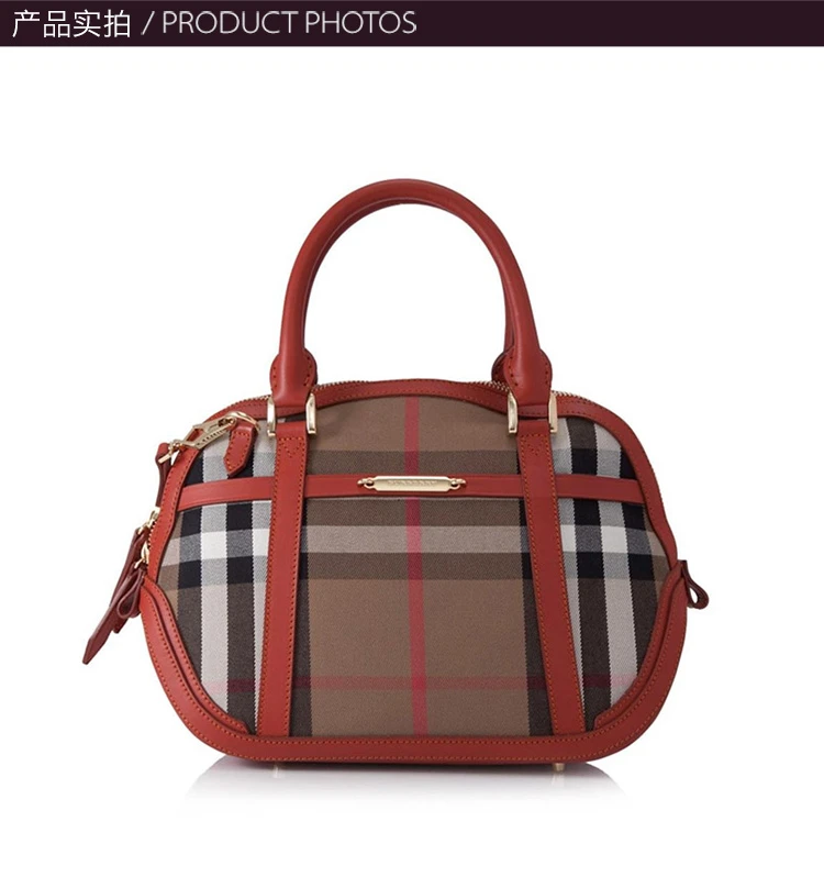 商品[国内直发] Burberry|BURBERRY 橘红色女士手提包 3950055,价格¥6898,第3张图片详细描述