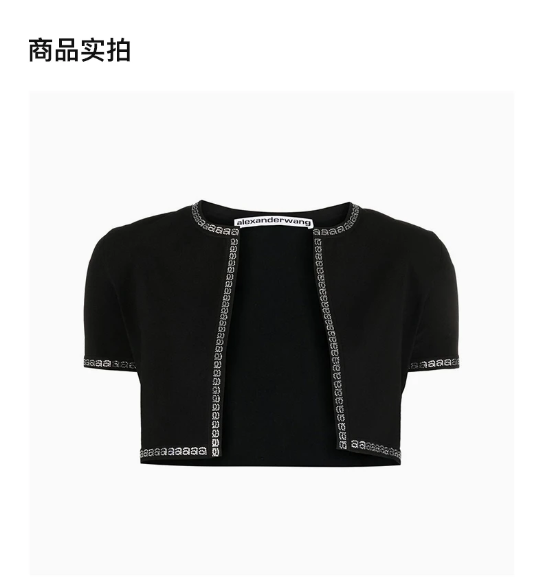 商品Alexander Wang|ALEXANDER WANG 黑色女士T恤 1KC2233008-001,价格¥1811,第4张图片详细描述