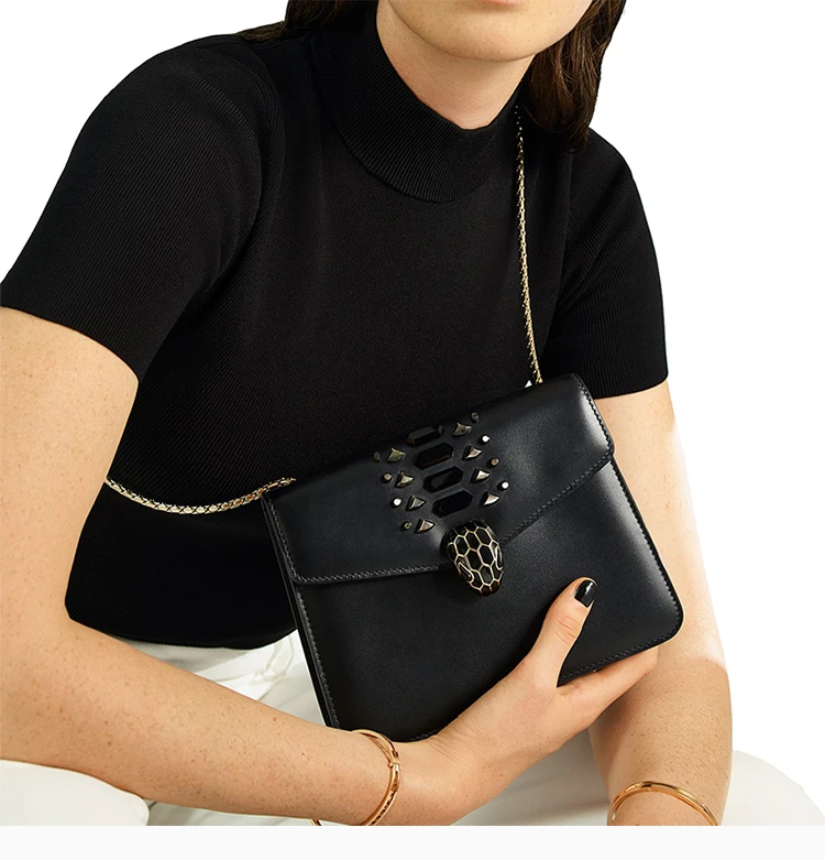 商品[国内直发] BVLGARI|BVLGARI 黑色女士单肩包 289213,价格¥23400,第9张图片详细描述