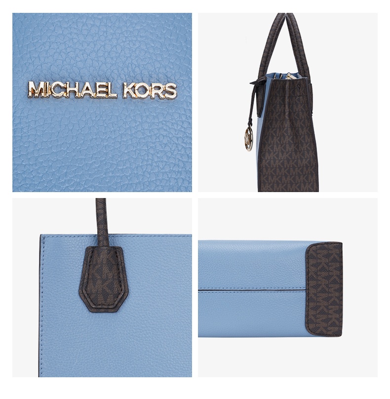 商品Michael Kors|Michael Kors 奥莱款 女士PVC配皮单肩斜挎手提包 35S2GM9M2L CHAMBRAY,价格¥1051,第6张图片详细描述