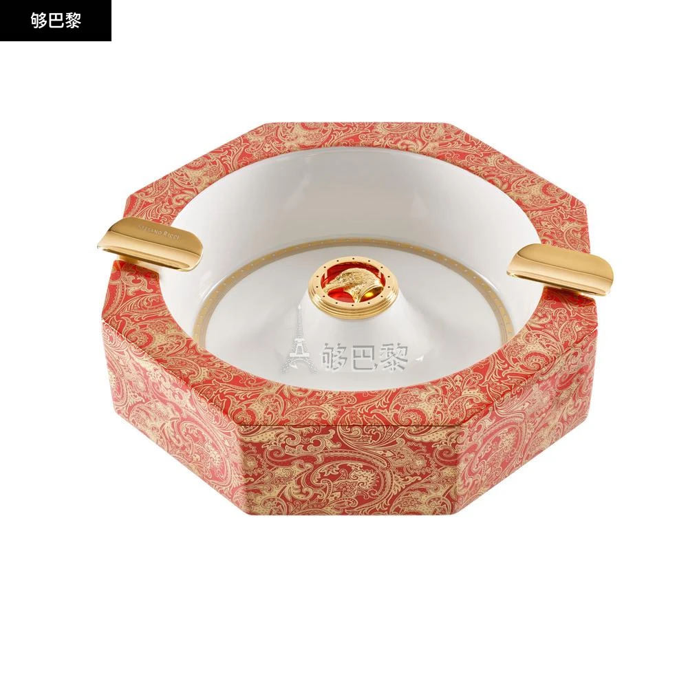 商品Stefano Ricci|包邮包税【预售7天发货】 STEFANO RICCI 史蒂芬 24春夏 男士 家居用品 瓷质雪茄烟灰缸 OAP18O-VELIN6.1036,价格¥18441,第3张图片详细描述