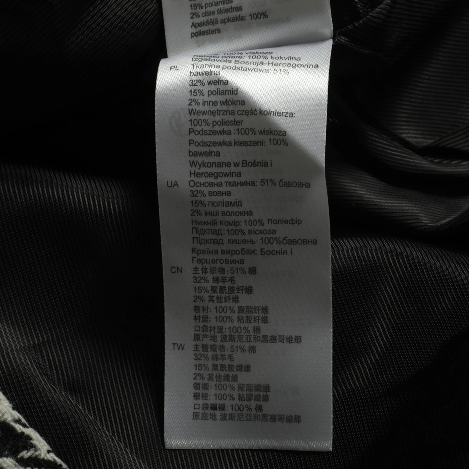 商品Sandro|SANDRO 女士格纹棉质西服外套 AG10231054-BLACK,价格¥604,第9张图片详细描述