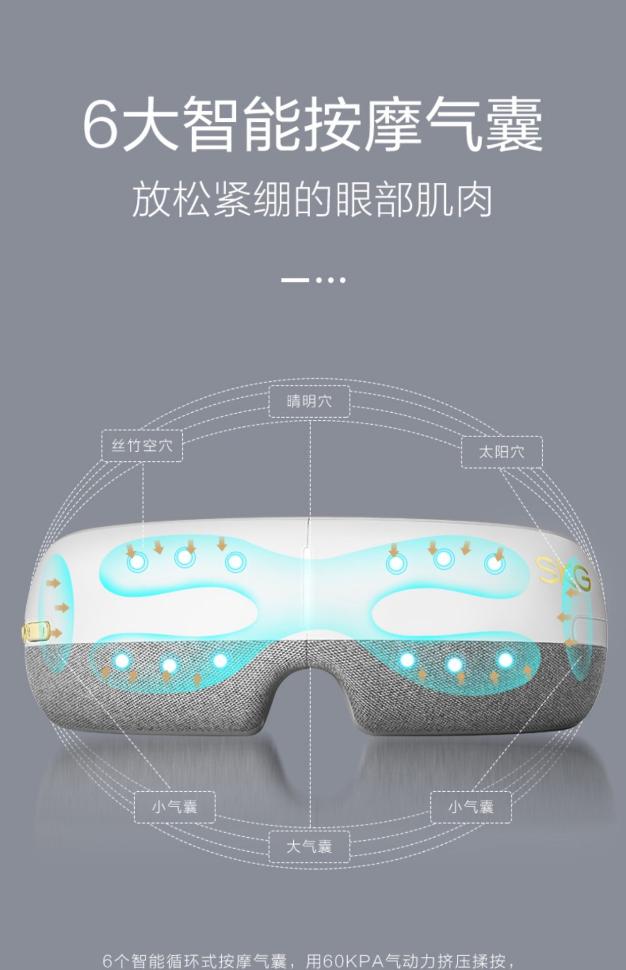 商品[国内直发] SKG|眼部按摩仪E3智能护眼仪/E3 pro眼部按摩仪 热敷眼罩缓解眼睛疲劳神器,价格¥428,第25张图片详细描述