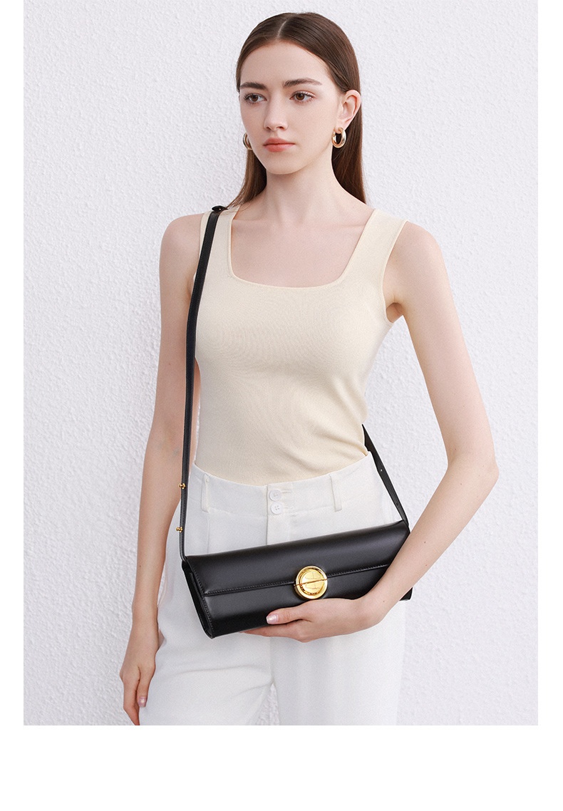 商品[国内直发] GLENVINTEN|英国品牌2023法棍包包真皮女包高级感轻奢斜跨单肩腋下包小众简约时尚手包,价格¥496,第14张图片详细描述
