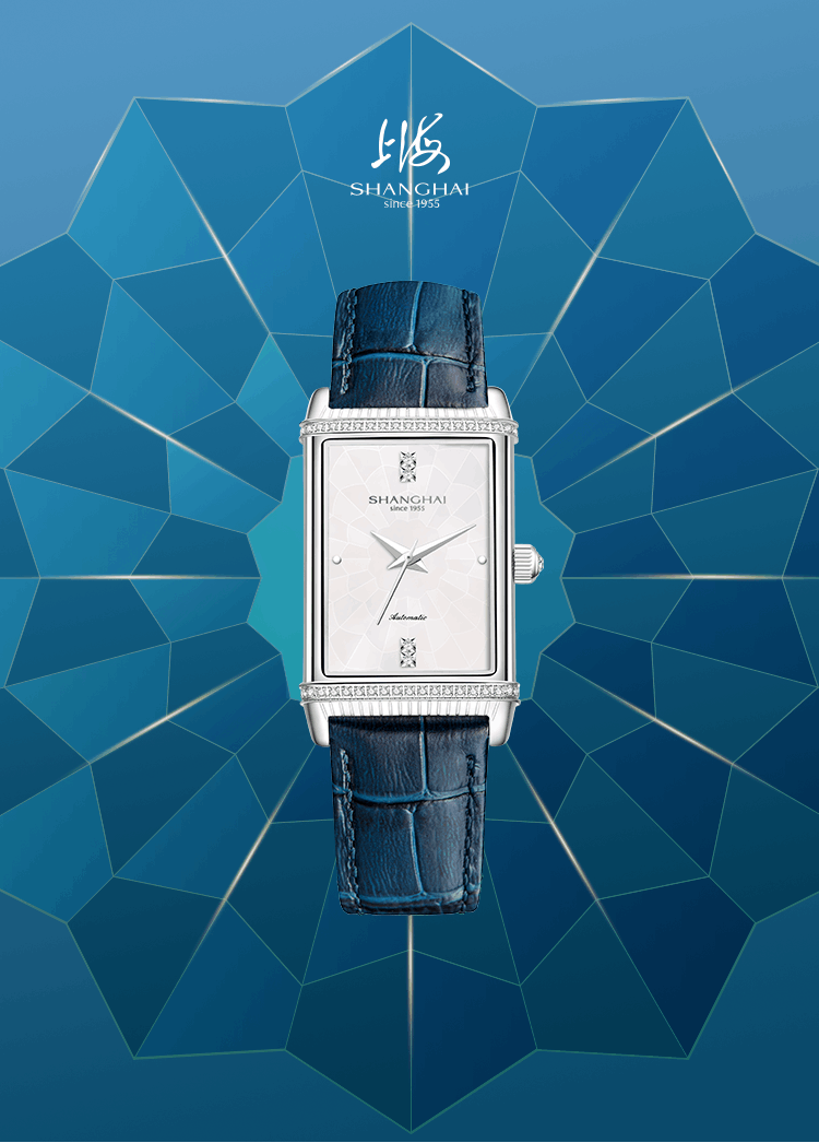 商品[国内直发] SHANGHAI WATCH|大都会系列镜耀 单层镶石 自动上链机械女士腕表,价格¥2737,第2张图片详细描述