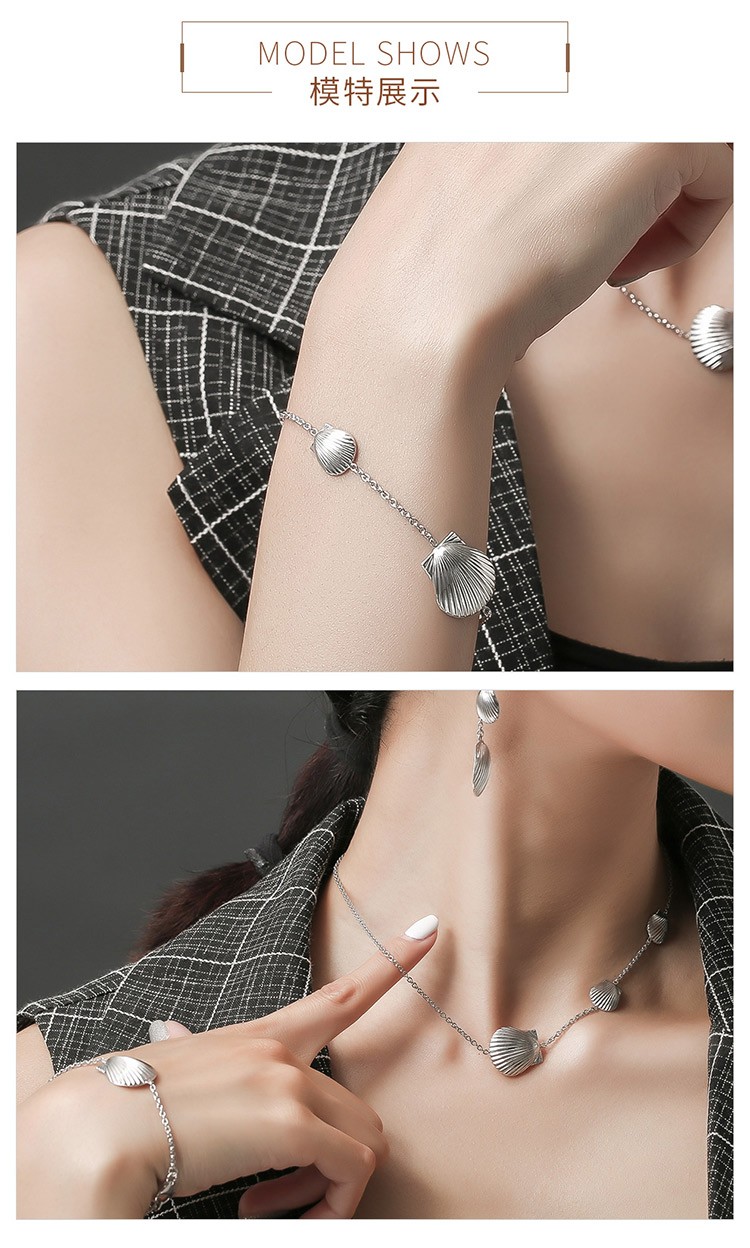 商品[国内直发] MYFD|【美国】MY FASHION DESIGN S925银手链女款贝壳之恋纯银手链,价格¥89,第4张图片详细描述