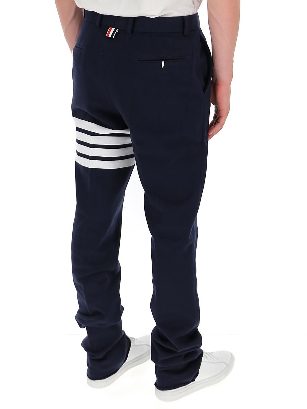 商品Thom Browne|THOM BROWNE 汤姆·布朗 男士蓝色棉质休闲裤 MTU187A-00535-415,价格¥4789,第4张图片详细描述