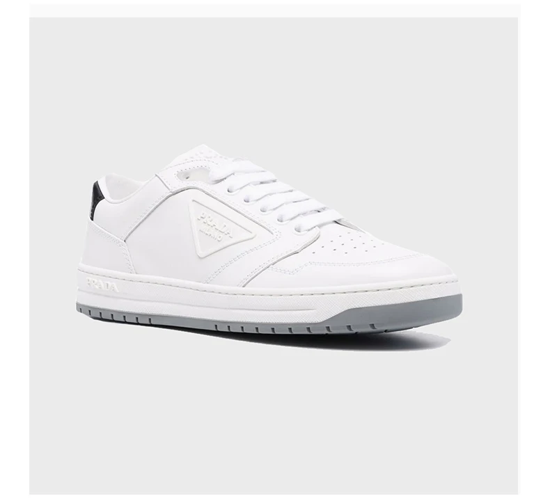 商品[国内直发] Prada|PRADA 女士白色皮革系带休闲运动鞋 1E790M-3LJ6-F097W,价格¥10841,第8张图片详细描述