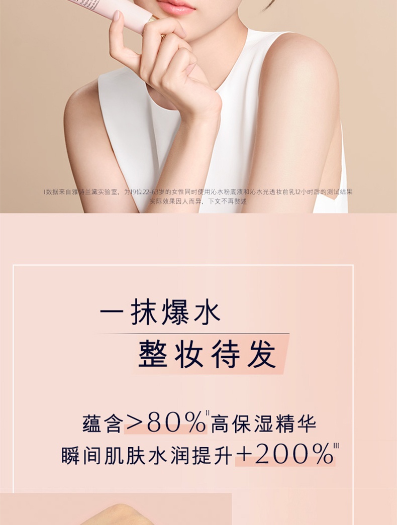 商品Estée Lauder|雅诗兰黛 沁水光透妆前乳隔离霜 40ml 妆前打底 持久保湿控油 隐形毛孔 自然服帖水润,价格¥81,第2张图片详细描述