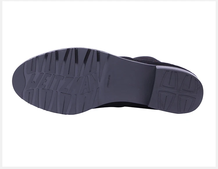 商品[国内直发] Stuart Weitzman|Stuart Weitzman 女士黑色麂皮显瘦高筒靴 LOWLAND-SUEDE-SM000,价格¥4619,第6张图片详细描述