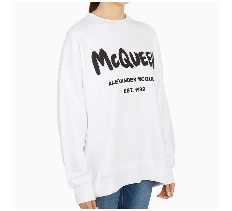 商品Alexander McQueen|ALEXANDER MCQUEEN 白色女士卫衣/帽衫 659975-QZADI-0909,价格¥2791,第6张图片详细描述