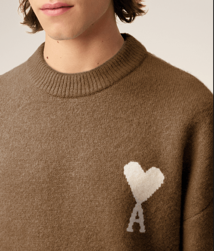 商品AMI|【秋冬新品】AMI 男女同款ADC羊驼毛混纺云朵毛衣 爱心毛衣（香港仓发货）,价格¥3319,第7张图片详细描述