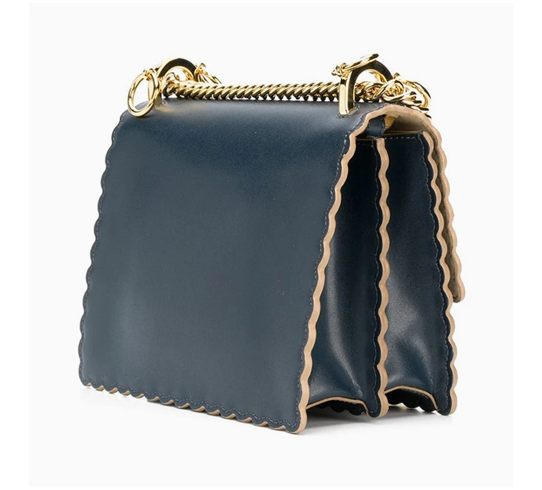 商品[国内直发] Fendi|Fendi 芬迪 女士深蓝色皮革单肩包斜挎包 8M0381-A18Q-F15KS,价格¥10238,第3张图片详细描述