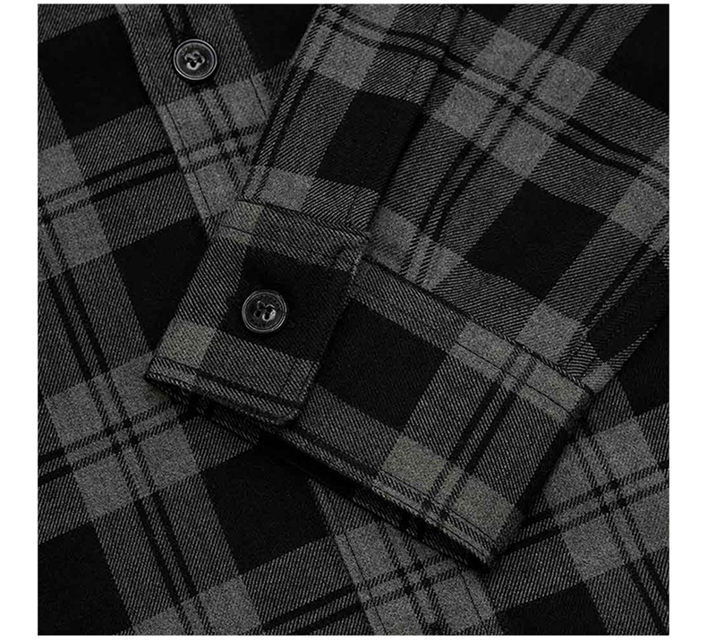 商品[国内直发] Burberry|BURBERRY 男士灰色格纹长袖衬衫 3942553,价格¥2301,第6张图片详细描述