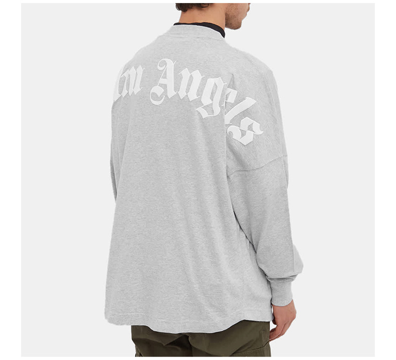 商品Palm Angels|PALM ANGELS 男士黑色棉质长袖T恤 PMAB001-C99JE-R001-0801,价格¥2101,第8张图片详细描述