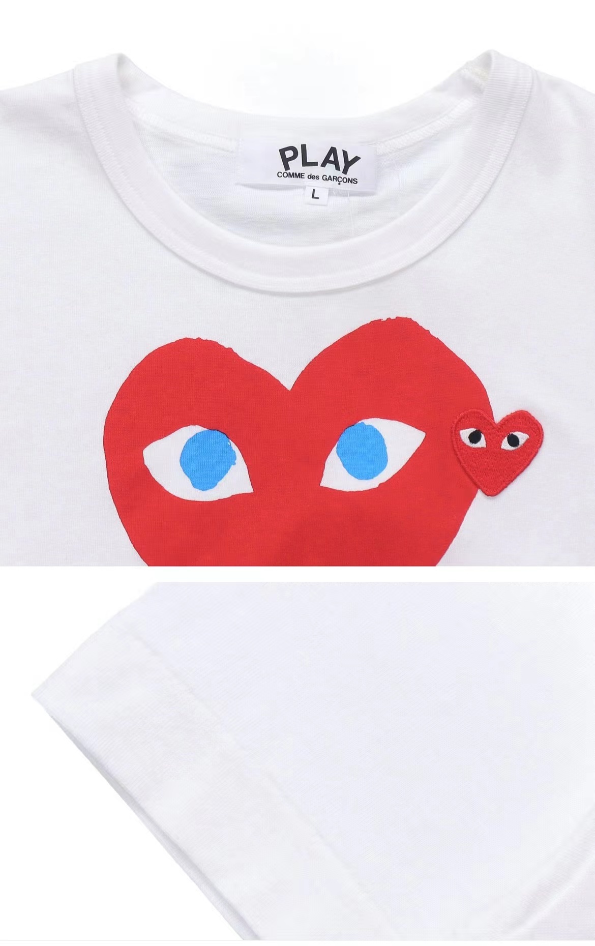 商品Comme des Garcons|红色爱心短袖男女款AZ-T085-051（澳门仓发货）,价格¥662,第10张图片详细描述