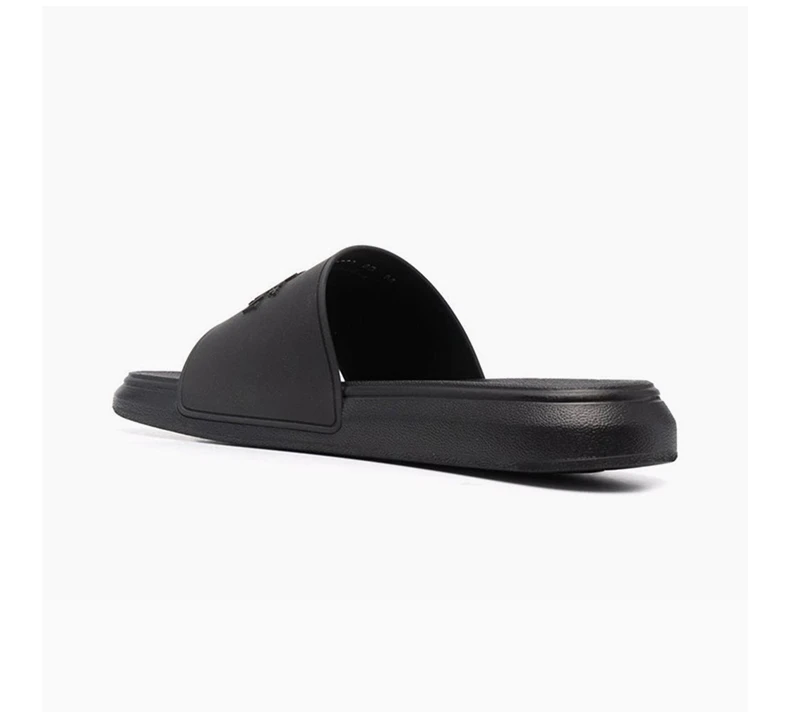 商品Alexander McQueen|ALEXANDER MCQUEEN 男士黑色露趾拖鞋 663564-W4QS0-1000,价格¥1230,第5张图片详细描述