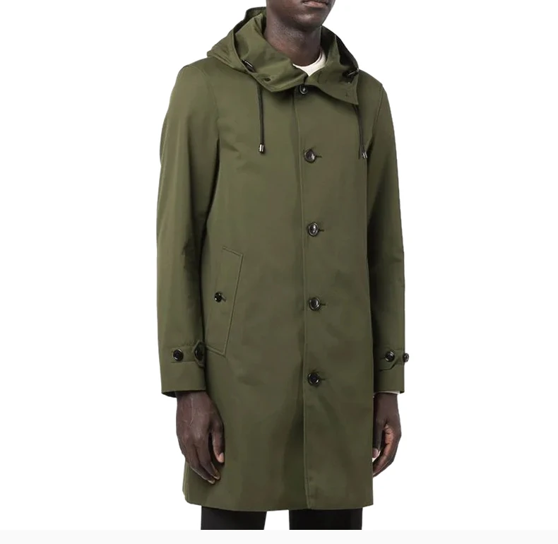 商品[国内直发] Burberry|BURBERRY 博柏利 男士绿色外套 8036374,价格¥12358,第6张图片详细描述