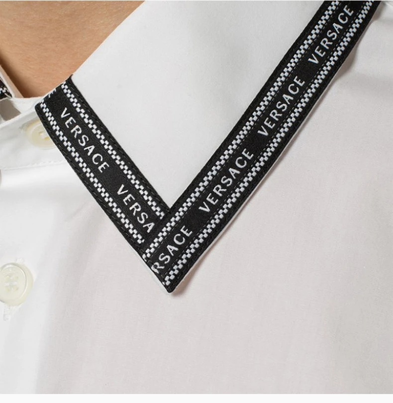 商品Versace|VERSACE 范思哲 白色棉质男士长袖衬衫 A81521-A230231-A001,价格¥1771,第6张图片详细描述