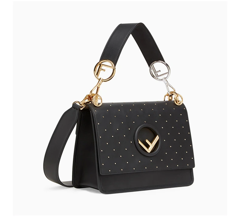 商品[国内直发] Fendi|Fendi 芬迪 女士黑色小牛皮手提单肩包 8BT284-A5P5-F0KUR,价格¥15203,第5张图片详细描述