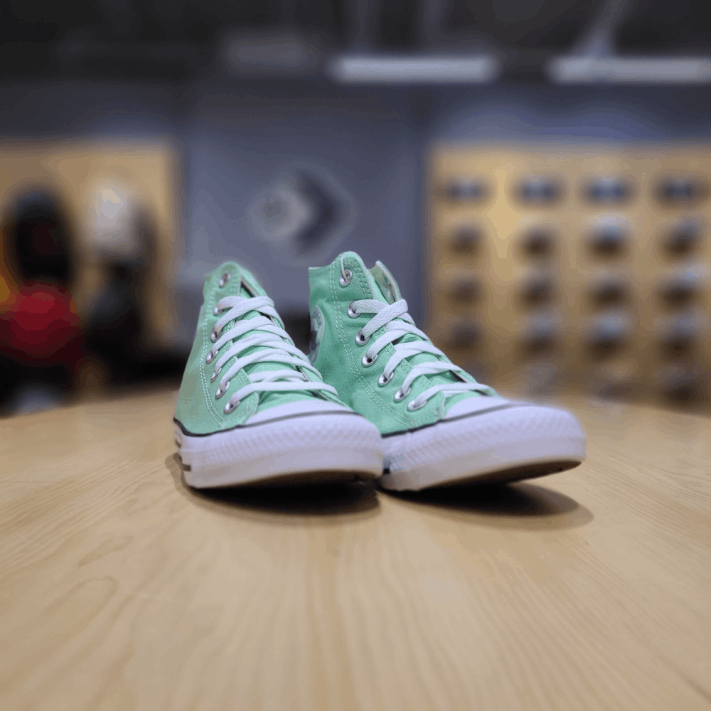 商品【预售商品15天发货】 Converse|【韩国直邮|包邮包税】匡威 女士 CHUNK TAYLOR ALL STAR SEASONAL 彩色 陶瓷 绿色 高腰 运动鞋 170465C,价格¥441,第3张图片详细描述