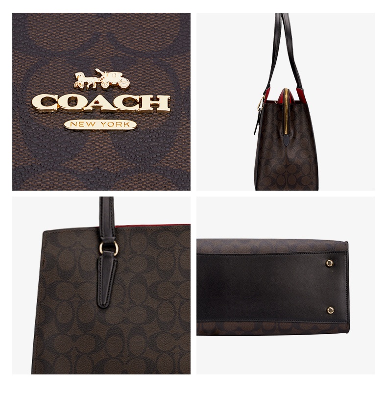 商品Coach|COACH 奥莱款女士大号PVC配皮单肩斜挎手提包C4075IMAA8,价格¥1889,第8张图片详细描述