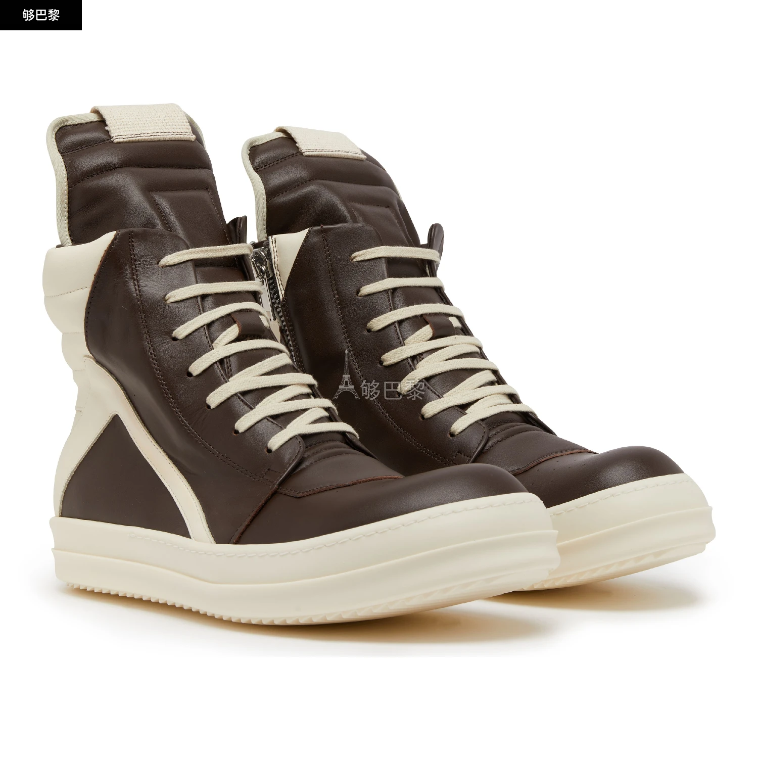 商品Rick Owens|【预售】 男士 休闲运动鞋 Geobasket  RU02C7894/LCGLP O/411 OWE9E69SBRW,价格¥6517,第4张图片详细描述