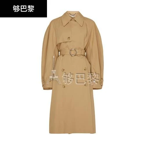 商品Stella McCartney|【特惠8.7折】包邮包税【预售7天发货】 STELLA MCCARTNEY 女士 大衣 战壕风衣  6700203CU403-FAWN SMCP58J7BEI,价格¥11370,第3张图片详细描述