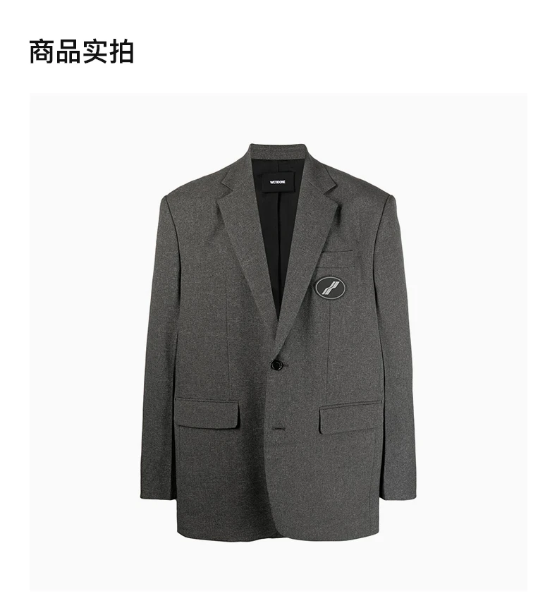 商品We11done|WE11DONE 灰色男士西服上衣 WD-JK4-20-715-U-CH,价格¥2689,第5张图片详细描述