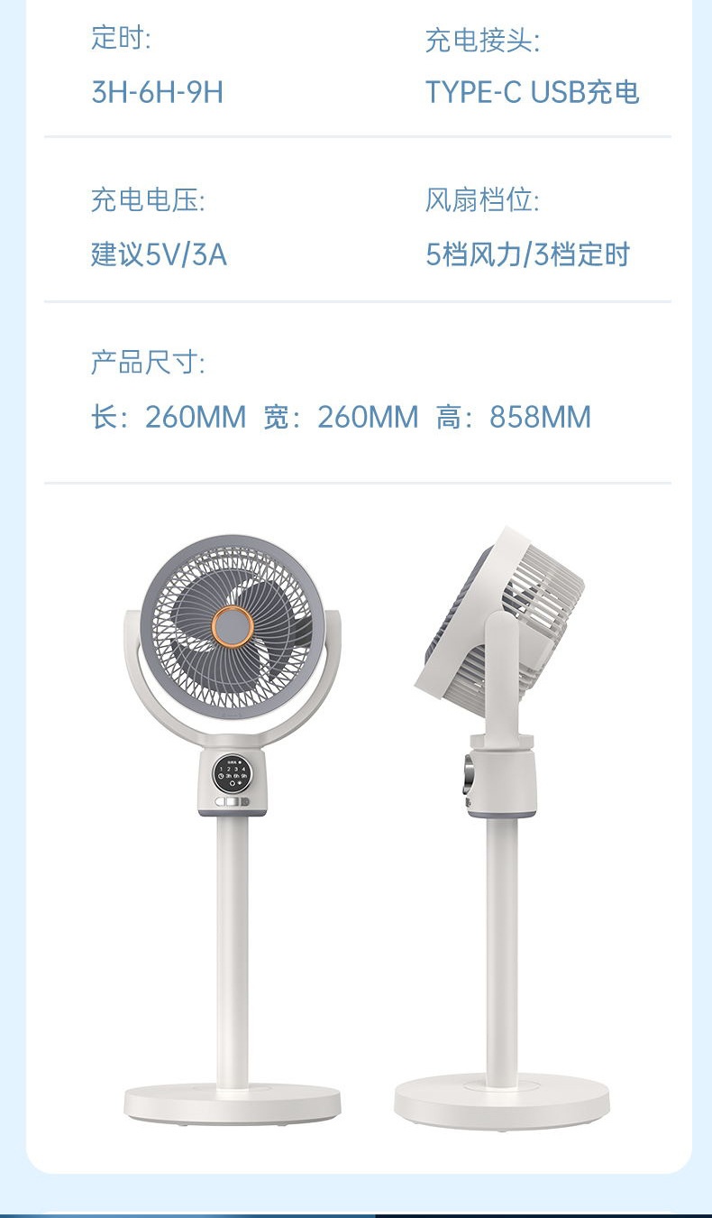 商品[国内直发] GLENVINTEN|电风扇家用自动摇头落地扇空气循环大风力遥控风扇桌面电风扇台式,价格¥194,第33张图片详细描述