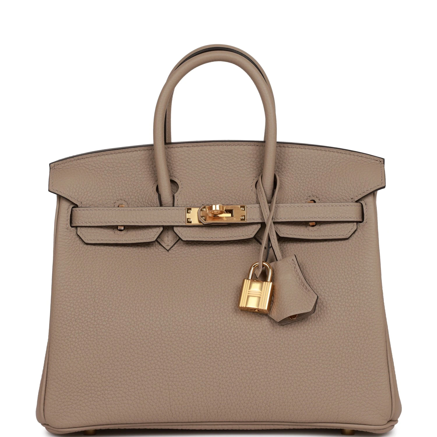 商品[国内直发] Hermes|HERMES 棕色女士托特包 BIRKIN25G-GRIS-GO,价格¥298290,第1张图片详细描述