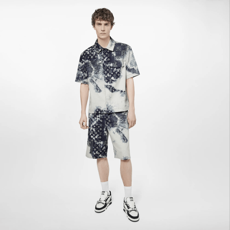 商品Louis Vuitton|【预售十天】路易威登 男士黑色/白色牛仔布休闲运动鞋 1ABODJ,价格¥10540,第10张图片详细描述