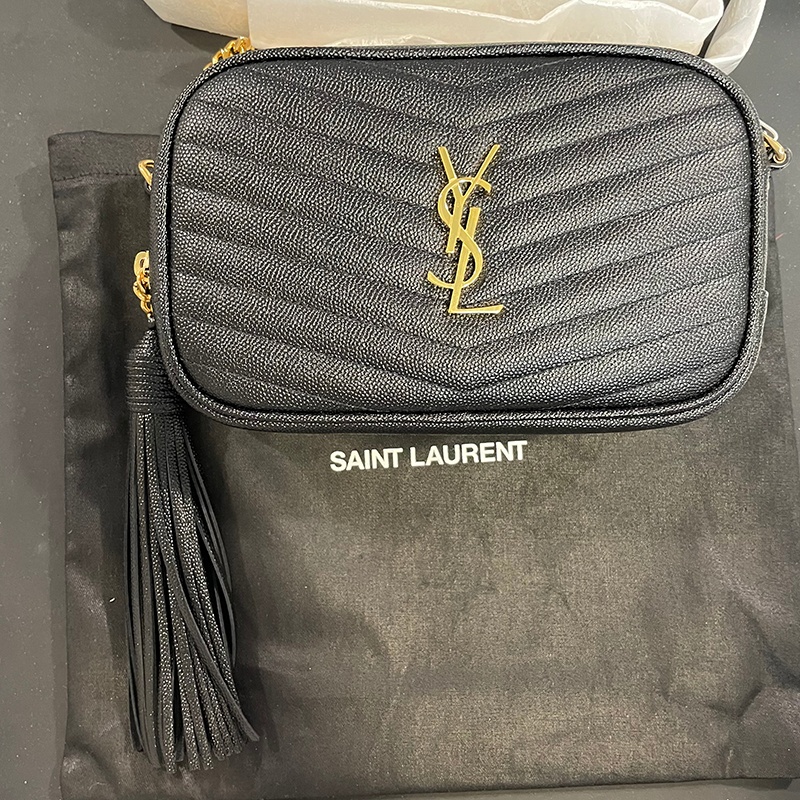 商品Yves Saint Laurent|SAINT LAURENT PARIS/圣罗兰 YSL黑色粒面小牛皮绗缝迷你LOU金链斜挎单肩包6125791GF011000,价格¥9881,第2张图片详细描述