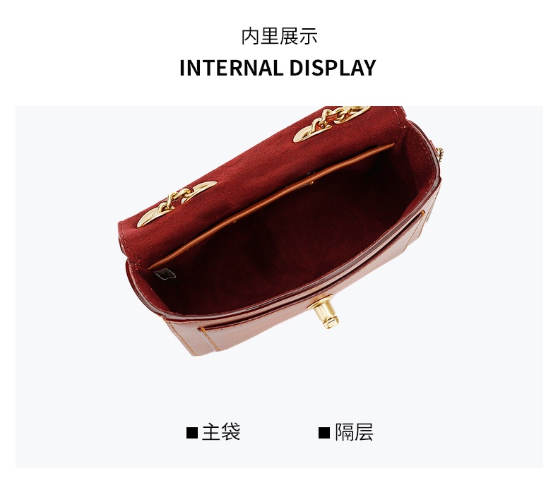 商品[国内直发] Coach|COACH 蔻驰 奢侈品 女士专柜款山茶花系列拼色人造革配皮单肩斜挎链条包C0829 B4NQ4,价格¥1154,第4张图片详细描述