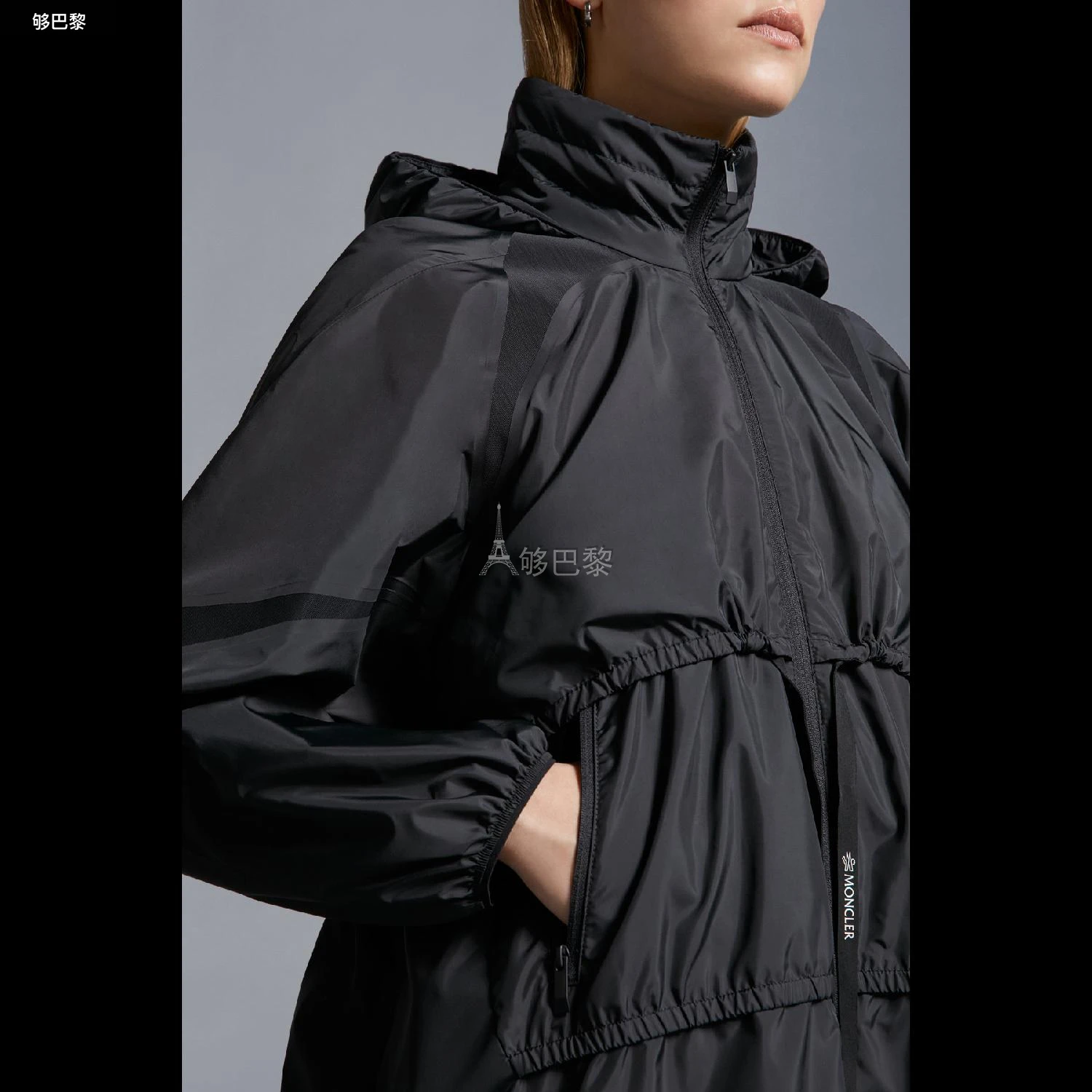 商品Moncler|【预售】 MONCLER盟可睐 24秋冬 女士 大衣 LICASTO RAIN COAT J10931C000025973I999,价格¥9308,第3张图片详细描述