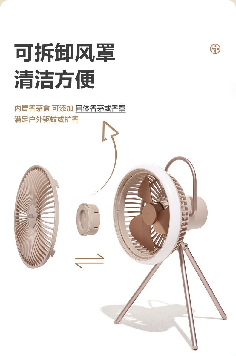 商品[国内直发] MobiGarden|精致露营风扇户外用品帐篷灯吊扇家用办公室桌面充电照明,价格¥349,第29张图片详细描述