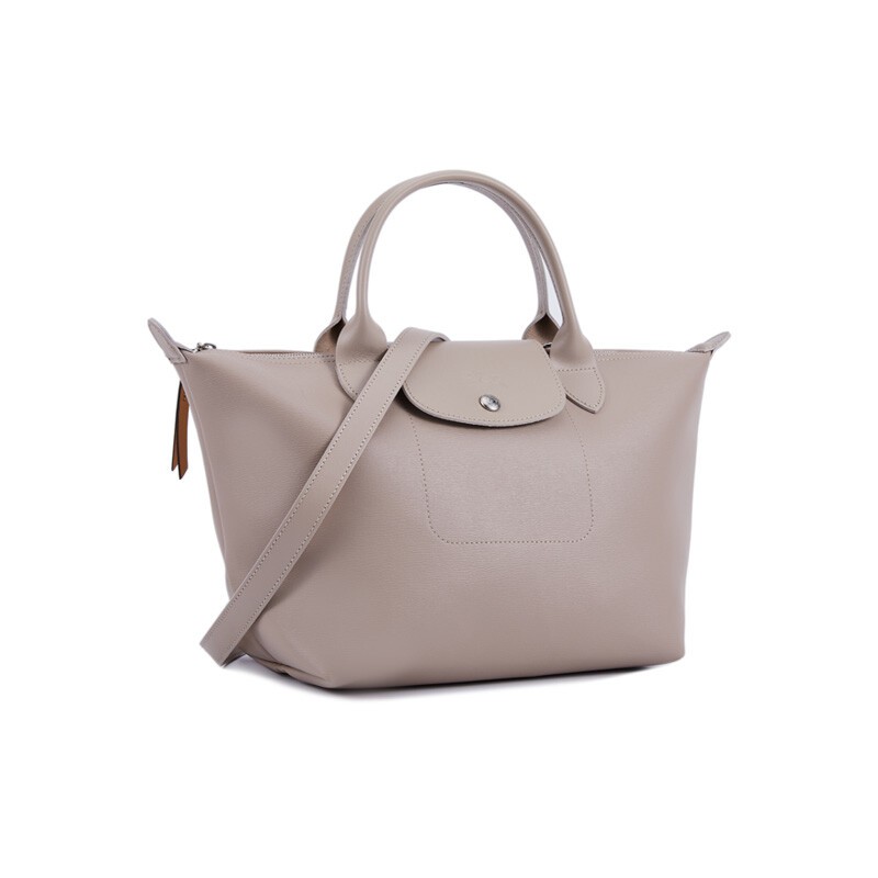 商品[国内直发] Longchamp|珑骧饺子包纯色涂层帆布女士单肩斜挎包手提包礼物送女友暖灰色L1512 HYQ 001,价格¥1571,第3张图片详细描述